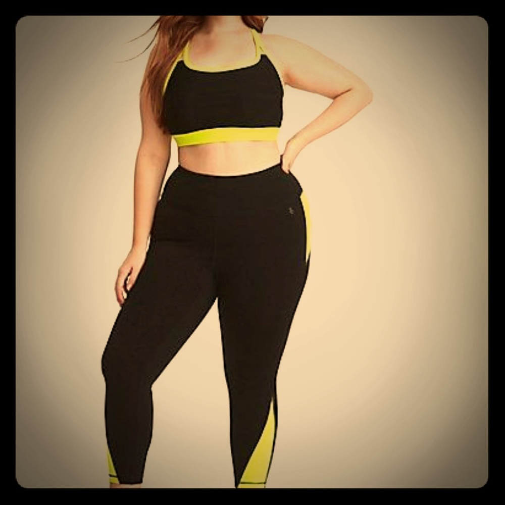 Torrid Colorblock Mesh Crop Legging